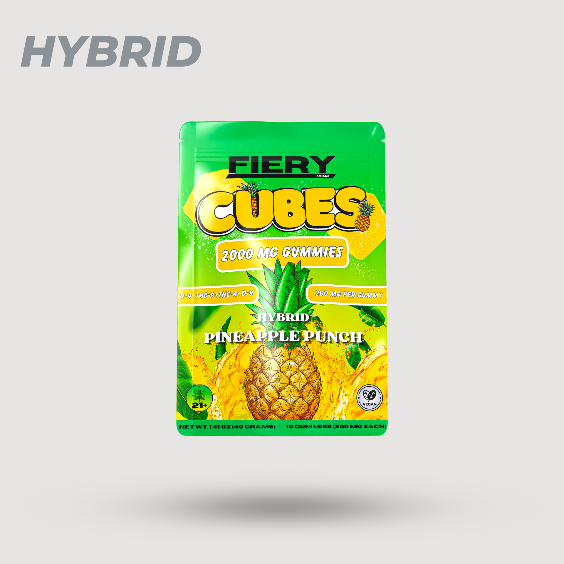 フレーバーズ　FLAVORS GUMMYS パイナップルイエローバー PINEAPPLE PUNCH 2000MG – Fiery